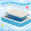 Matelas Gonflable Enfant, Lit Gonflable, 158×99×25 cm Lit Gonflable Enfant avec Barrières de Sécurité, Lit de Voyage, Surface Floculée,Lit Gonflable pour Maison,Sans Pompe Fournie