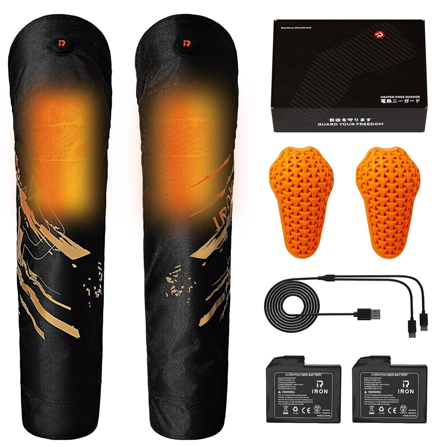 Genouillères chauffantes moto Hiver,Protections hivernales homologuées CE2,Amovibles,Chaudes,Imperméables et coupe-vent pour femmes et hommes