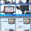 Carplay Moto 7 Pouces avec 2 Méthodes d'alimentation, GPS Moto Android Auto avec écran de Moto étanche 2,5D IPS, Double Assistant Bluetooth