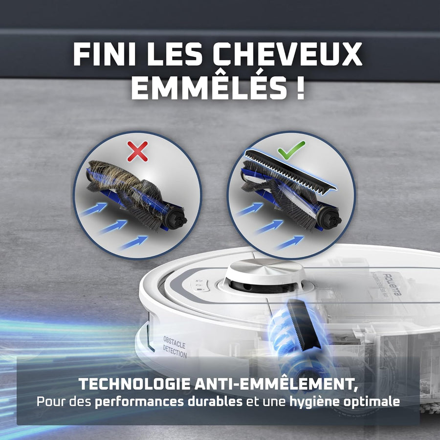 Rowenta X-PLORER Serie 580 Max, Robot aspirateur Laveur, Auto-Nettoyage et séchage des serpillières, Collecte Auto de la poussière, 10000 Pa, RR9547E0