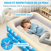 Matelas Gonflable Enfant, Lit Gonflable, 158×99×25 cm Lit Gonflable Enfant avec Barrières de Sécurité, Lit de Voyage, Surface Floculée,Lit Gonflable pour Maison,Sans Pompe Fournie