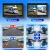 Caméra de recul 1080P avec écran IPS 7 Pouces,kit d'aide au stationnement,1024 x 600,IP69 AHD Vision Nocturne pour SUV, camionnette, Camping-Car, avec Pare-Soleil, câble de 15 m, 12-24 V