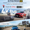 REDTIGER F7NA Caméra embarquée 4K avant et arrière, 8 MP STARVIS 2 IMX678 Commande vocale, écran tactile, WiFi 5 GHz 20 Mo/s, 4K avant 1080p arrière, GPS, vision nocturne WDR, HDR