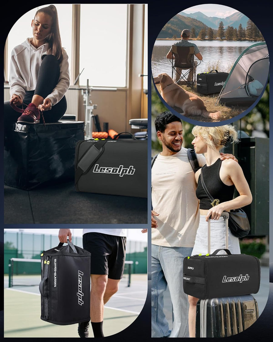 Sac de Sport Homme Femme, 35L Sacs de Voyage avec Compartiments Chaussures et Humide, Grand Capacité Sacs de Voyage avec Bandoulière réglable et Amovible, Sac de Sport pour Gym, Camping