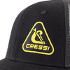 CRESSI Cap - Casquette avec Visière Sportive et Fonctionnelle, Noir/Jaune, Taille Unique Unisex