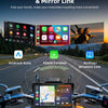 Carplay Moto 7 Pouces avec 2 Méthodes d'alimentation, GPS Moto Android Auto avec écran de Moto étanche 2,5D IPS, Double Assistant Bluetooth