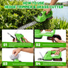 Sécateur à gazon et à arbustes sans fil 2 en 1 21 V avec tondeuse à arbustes de 19 cm, lame à gazon 10 cm, 25 000 tr/min, 2 batteries 1,5 Ah, chargeur, autonomie env. 60 min, pour jardin et pelouse