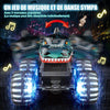 Voiture télécommandée, monstertruck télécommandée avec pneus lumineux et Monster Truck 2,4 GHz avec rotation à 360° et marche verticale, temps de jeu 100 min, jouet dinosaure 1/20 à partir de 3 ans