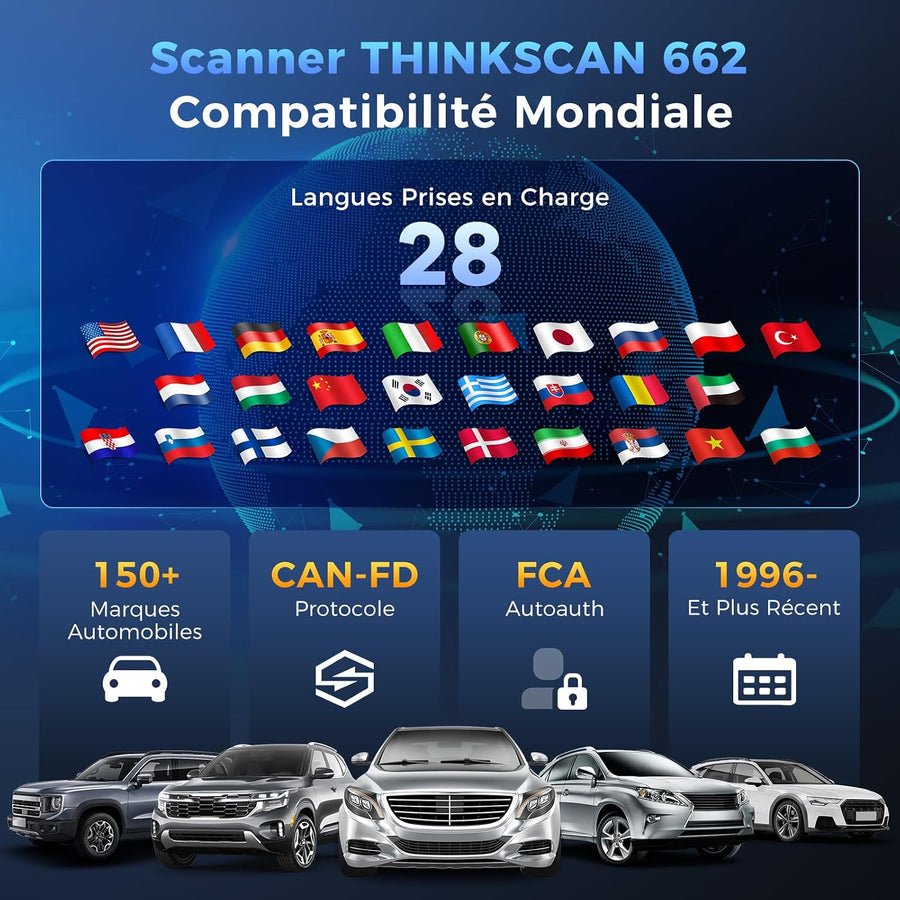 mucar 682 Valise Diagnostic Auto, AI Intelligent, Système Complet,20 Réinit Assistant AI,Diagnostic Complet du Système,20 Réinitialisations,Bi-directionnel,Guide V.A.G,CANFD & DOIP & FCA, Gratuit à Vie