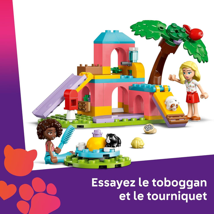 LEGO Friends L’Aire de Jeux des cochons d’Inde Inclut 2 Mini-poupées, 2 Animaux et Un Toboggan 42640