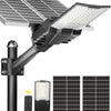Lampadaire Solaire Exterieur, OHF-Plus Projecteur Led Solaire Exterieur, IP67 Étanche Eclairage Lampe Exterieur Puissante pour Jardin, Cour, Garage