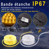 Ruban LED 8m Exterieur IP67 Blanc Chaud à Blanc Froid Variable, Bande LED Compatible Alexa App & Eelecommande 24V, Etanche Bandeau LED Adhésif pour Eclairage Exterieur