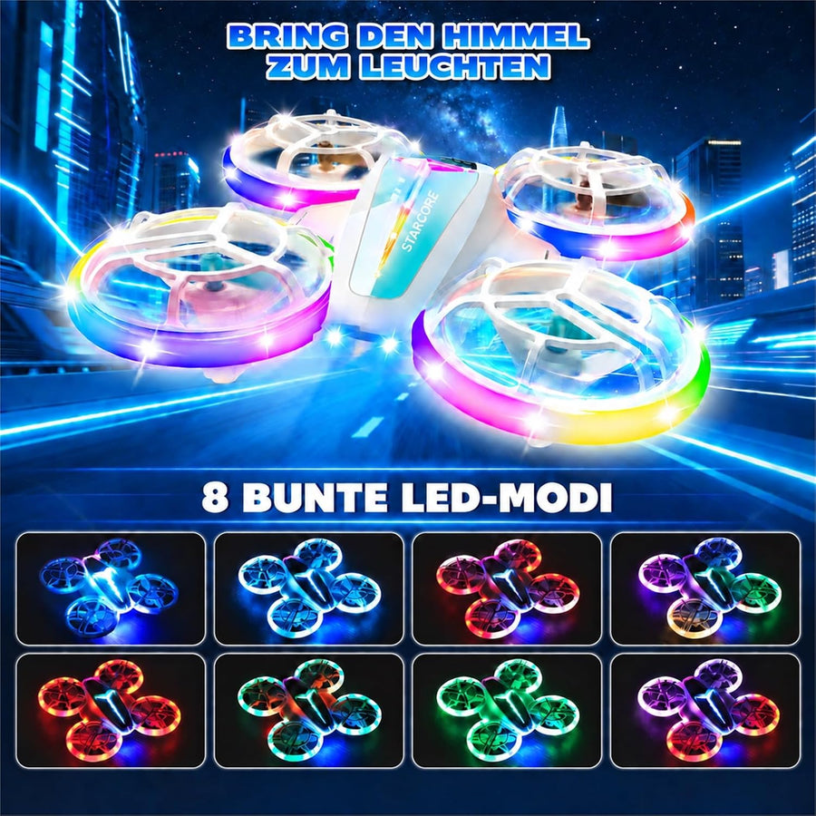 Drone avec double module lumineux (Bleu et Blanc Nebuleux)