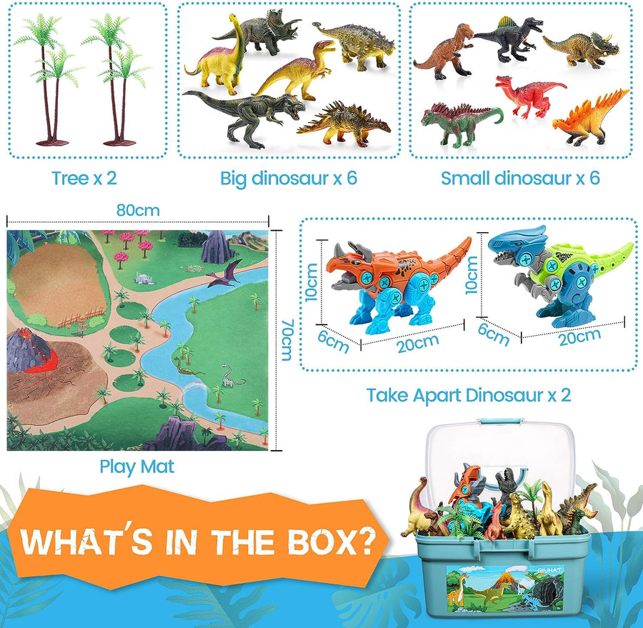 Jouet Enfant Boite Figurine Dinosaure et Jeux Dino à démonter