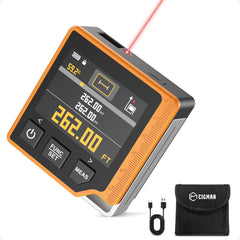 Télémètre Laser 3-en-1 80m, Mètre Ruban Laser Numérique avec Écran LCD Rétroéclairé | Batterie 1000mAh, Inclinomètre, USB Type-C, Mesure Multi-Mode & Unité
