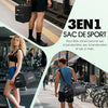 Sac de Sport Homme Femme, 35L Sacs de Voyage avec Compartiments Chaussures et Humide, Grand Capacité Sacs de Voyage avec Bandoulière réglable et Amovible, Sac de Sport pour Gym, Camping
