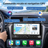 Ecran CarPlay Autoradio 1 DIN 6,86" InCell, Android Auto sans Fil Trajets et Voyages Stationnement Facile Caméra 12 LED Touches Piano Bluetooth 5.0 FM Commandes Volant Type-C 4×45 W