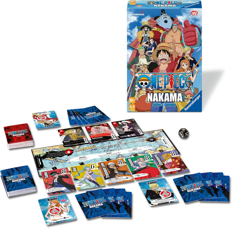 Ravensburger - Jeu de Société One Piece Nakama - Alliés & Ennemis - Jeu de Société Manga Coopératif - 1-5 Joueurs - 10 Ans et Plus - Partie de 30 Minutes - Version Française