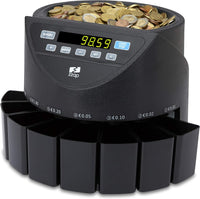 Compteuse et Trieuse Automatique de Pièces EURO - Vitesse de Comptage : 220 Pièces/Minute, Comptage par Lots