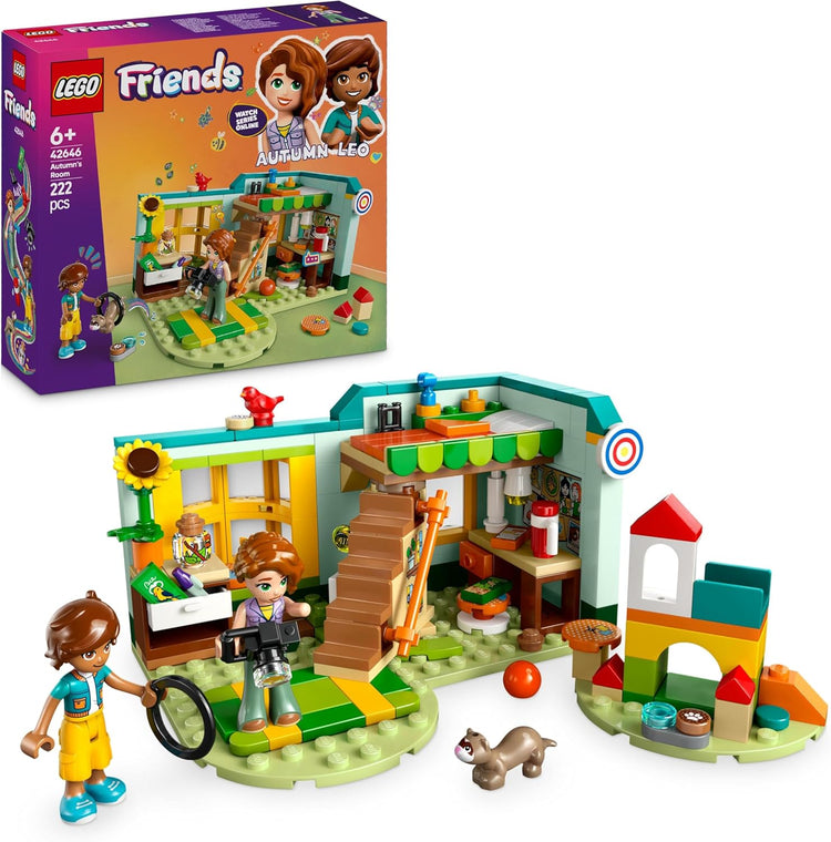 LEGO Friends La Chambre d’Autumn Jeu créatif sur Le thème de la Nature et des Animaux - 2 Mini-poupées et Un Furet 42646