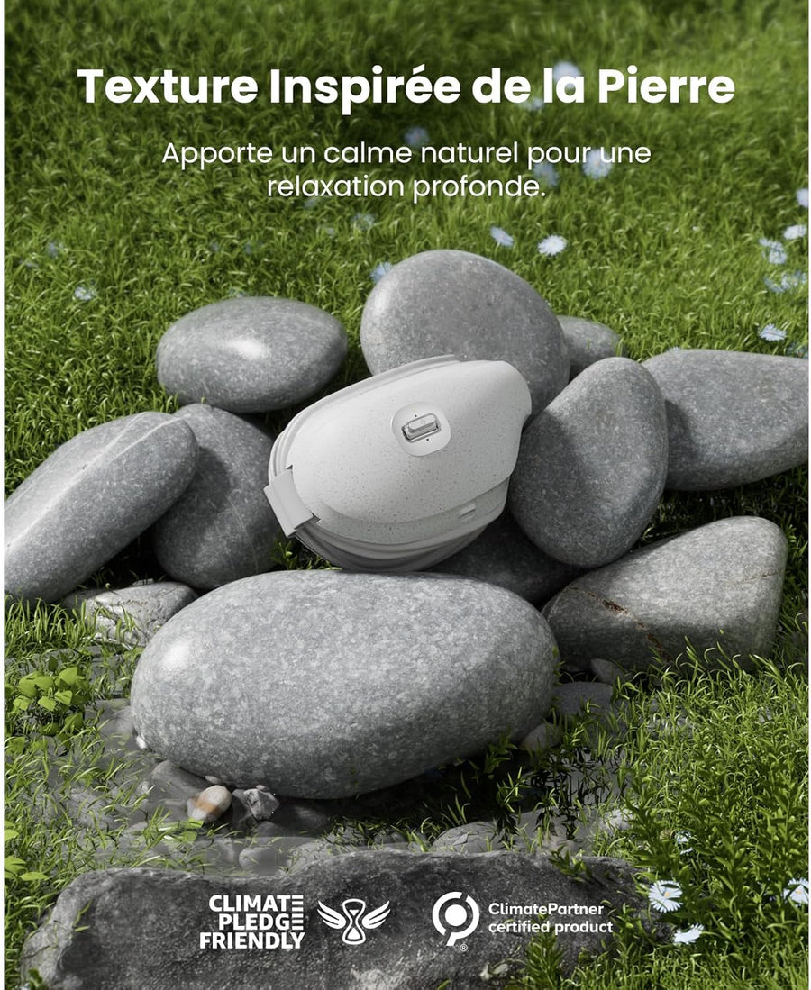 Masseur Oculaire Silencieux, Chaleur & Masque Gel Froid, Zero Pro Masque Chauffant pour Sommeil et Migraine, Appareil Massage Yeux 3D Fatigue Oculaire