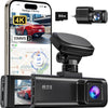 Dashcam Voiture Avant Arriere, STARVIS 2 Sensor with 64GB Card,4K/2.5K+1080P Dual Camera Voiture Built-in WiFi,GPS, 3.18" IPS, 170° Wide-Angle,24/7 Parking Surveillance, Loop Recording,WDR