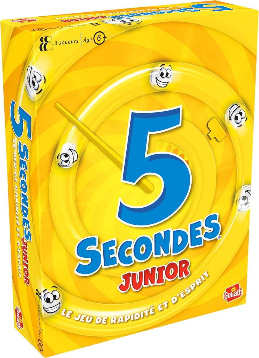Goliath - 5 Secondes Junior - Jeu de Société Drôle pour Enfants dès 6 Ans – 1 Question, 3 réponses, 5 Secondes – Rires & Rapidité - Apprendre en S’Amusant - 2+ Joueurs - en Français
