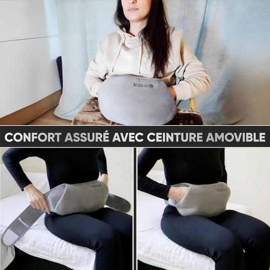 Bouillotte Electrique chauffante rechargeable confortable, ceinture toute taille lavable revêtement agréable, soulage douleur musculaires mains taille ventre nuque cervicales dos