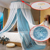 Baldaquin de lit Princesse pour Filles Rideau de baldaquin Double Couche Voile Transparent Dôme Rideau de lit en Dentelle Ronde Moustiquaire deTente pour décoration de Chambre