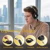 Casque Bluetooth sans Fil & Filaire, 115H d'autonomie Micro Intégré, Connexion Multipoint, Bluetooth 5.4, Câble 3.5mm, Son stéréo immersif, Confortable et Pliable, Rotation à 90°