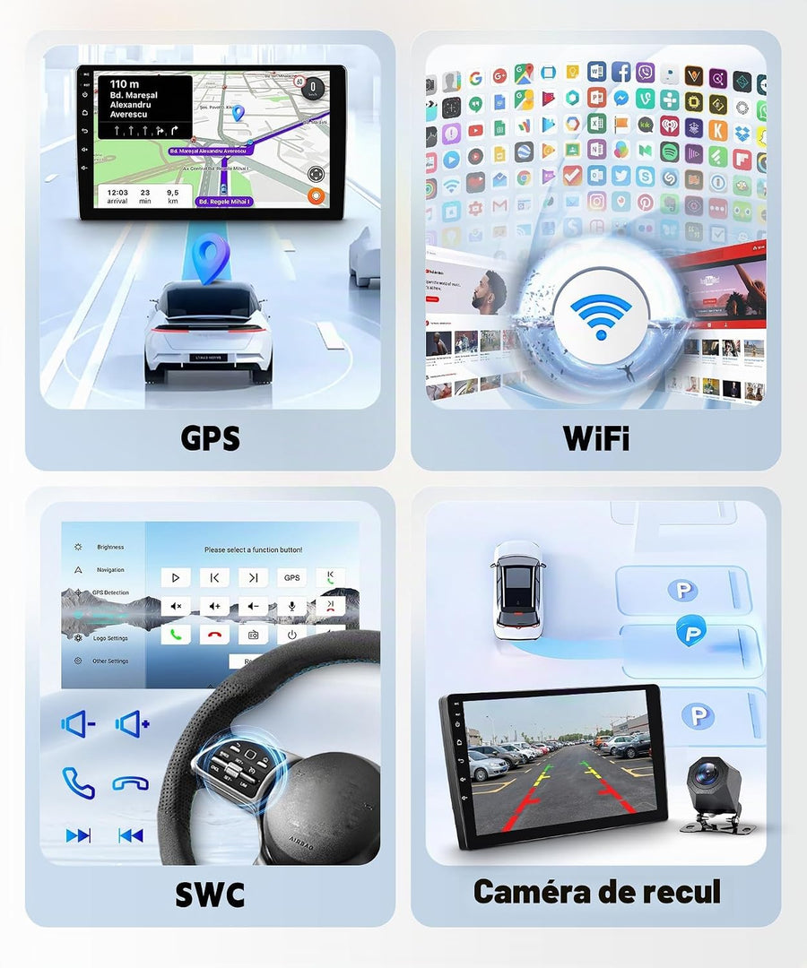 Ecran Carplay 8 Cœurs 4+64G Autoradio pour Mercedes Benz B200 W169 W245 W639 Sprinter Vito Viano avec DSP 5G WiFi Carplay Android Auto, 1280P QLED Écran Tactile Bluetooth 5.1 GPS FM/RDS