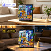 Reobrix 66702 Night Sky Cafe avec Jeu de Construction Lumineux pour Adultes, Cadre Photo 3D inspiré de Van Gogh, décoration Murale ou à Poser, Cadeau pour Les 14 Ans et Plus (2678 pièces)