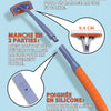 Rasoir Dos et Corps Manche Long Ergonomique Lame Double Tranchant