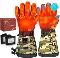Gants Chauffants avec Batterie Rechargeable 7,4 V 22,2 WH,Chauffants 3 Niveaux De Températures, Électriques Gants Taille XL