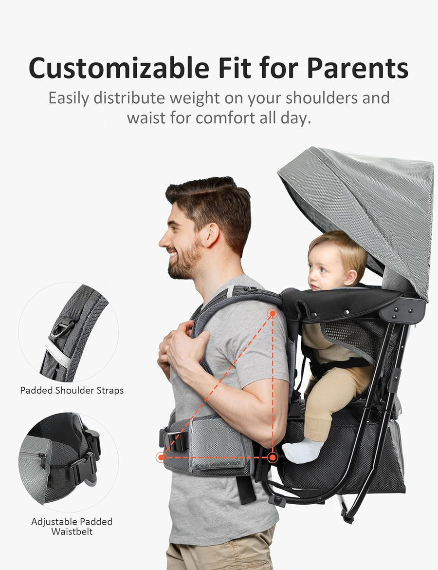 Sac à Dos de Transport pour Enfants - Plateau de Voyage Innovant 3 en 1, Montagne, Indépendant Détachable