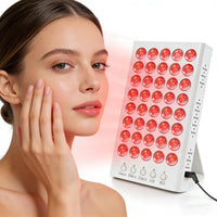 Panneau de lumière rouge - Double longueur d'onde LED 660 nm et 850 nm, avec support ajustable, 40 LED, minuterie 15/20/25 minutes, idéal pour la relaxation du visage et du corps