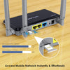 WAVLINK N300 Routeur 4G LTE avec Chipset Qualcomm - Routeur Mobile Haut Débit jusqu'à 150Mbps, WiFi 300Mbps, Slot Carte SIM, 4 Antennes 5dBi, Installation Facile, Compatible Tous Opérateurs