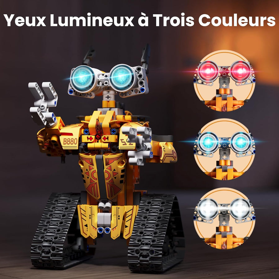 Kit de Construction Robot avec Télécommande Cadeaux pour Garçons 8-12ans, Set Robotique Technique à Programmer Jouets d'Anniversaire Enfants Adolescents-Modèle 3 en 1 à Construire avec 468PCS