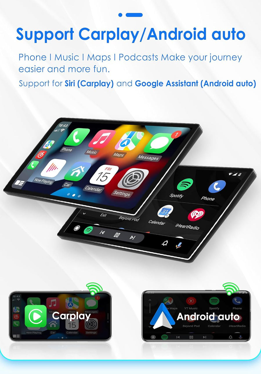 Ecran Carplay Autoradio Android 14 10,1" pour Renault Trafic/Opel Vivaro 2010-2014, 2 Go et 64 Go de mémoire, prend en charge Carplay/Android Auto sans fil, commande au volant, WiFi/4G, FM