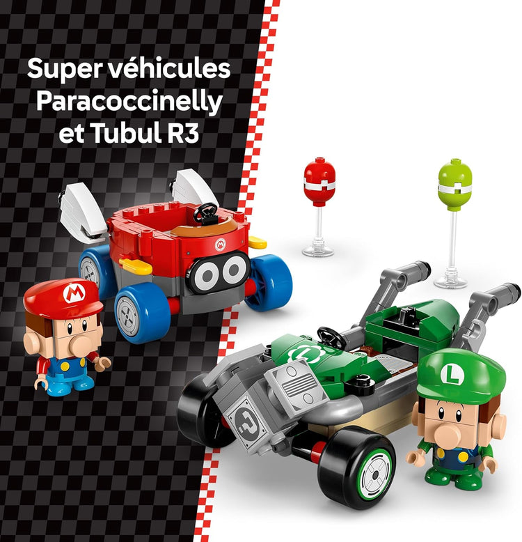 LEGO Super Mario : Mario Kart – Bébé Mario Contre Bébé Luigi 2 Voitures de Course et 2 Figurines Collector Nintendo 72034