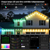 Éclairage Extérieur Permanent 30M Light RGBCW (2700K-6500K) Guirlande Lumineuse Intelligente pour les Fêtes de Jardin de Décoration de Noël et l'éclairage Quotidien IP67 Blanc