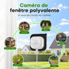 Caméra de Surveillance 3MP 2K, Vision Nocturne Couleur, sans Perçage Magnétique Camera Interieur Fenêtre Wi-Fi, Antireflet, Enregistrement 24/7, Détection Mouvement