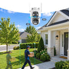 Camera Surveillance Solaire AOV Double Objectif,WiFi Extérieure 3MP+3MP Enregistrement 24/7, 8W & 15600mAh, 30m Détection Humaine Suivi Auto, Vision Nocturne, PTZ 355° IP66