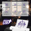 Imprimante Thermique Portable Sans Encre 300 DPI Bluetooth Sans Fil Thermocopieur Tatouage Compatible Android et iOS BLANC