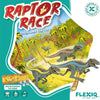 Asmodee - Raptor Race - FlexiQ - Jeux de société - Jeu de Course Tactique - Jeu Enfant 6 Ans - 2 à 5 Joueurs - 20 Min - Figurines Dinosaures - Plateau Double-Face - Version française