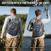 Sac à Dos de Pêche avec Support de Canne à Pêche, Sac de Pêche Portable en Bandoulière, Sac de Pêche Imperméable et Multi-Poches pour Pêche, Randonnée et Voyage