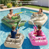 Flotteur de piscine pour enfants avec canon à eau, jouets gonflables extra épais de 0,35 mm pour garçons et filles de 3 à 6 ans, flotteurs de piscine robustes avec siège rembourré pour bataille ROSE