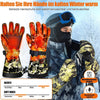 Gants Chauffants avec Batterie Rechargeable 7,4 V 22,2 WH,Chauffants 3 Niveaux De Températures, Électriques Gants Taille XL