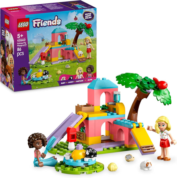 LEGO Friends L’Aire de Jeux des cochons d’Inde Inclut 2 Mini-poupées, 2 Animaux et Un Toboggan 42640