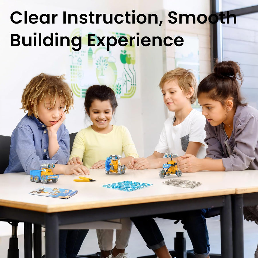 Robot Solaire 21en1, STEM Robot Energie Solaire et Batterie Double, Jeux de Construction Robotique Éducative Exterieur Experiences Scientifiques Cadeau pour Garçon 8-12 Ans (211Pièces)